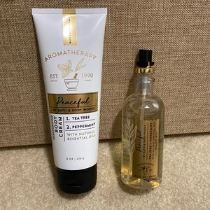 Peaceful Tea Tree and Peppermint lotion and pillow mist set